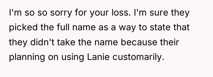 I'm so so sorry for your loss. I'm sure they...
