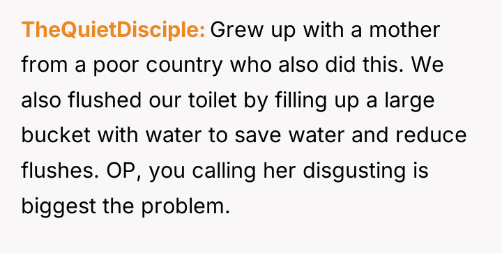 TheQuietDisciple Grew up with a mother from a poor country...