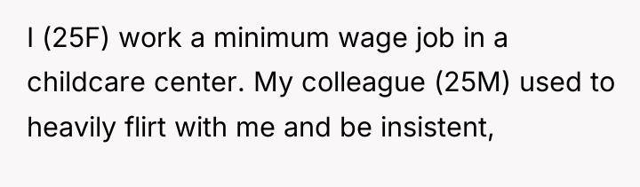 I (25F) work a minimum wage job in a childcare...
