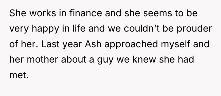She works in finance and she seems to be very...