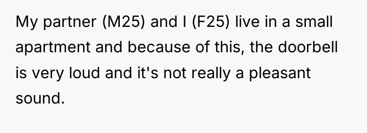 My partner (M25) and I (F25) live in a small...