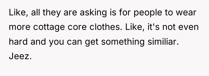 Like, all they are asking is for people to wear...