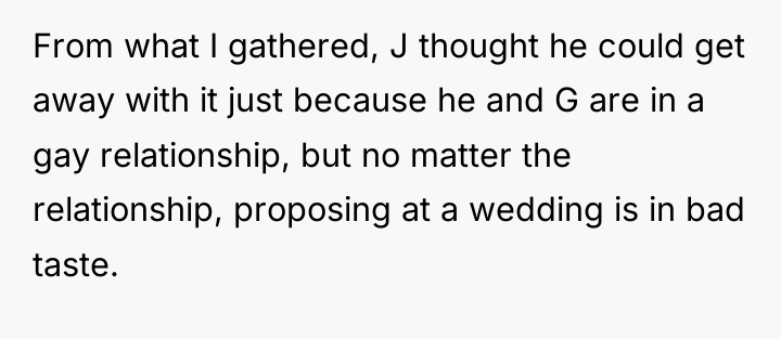 From what I gathered, J thought he could get away...