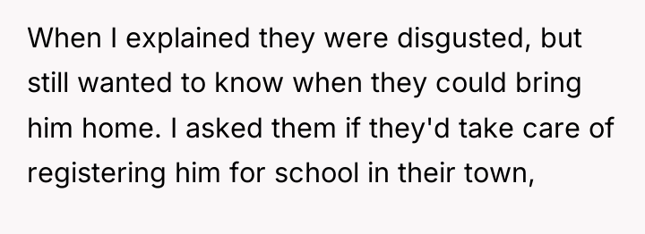 When I explained they were disgusted, but still wanted to...