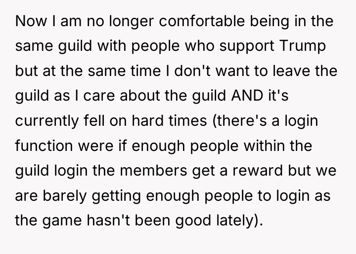Now I am no longer comfortable being in the same...