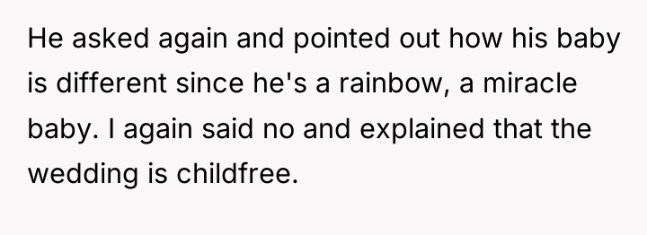 He asked again and pointed out how his baby is...