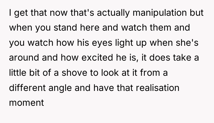 I get that now that's actually manipulation but when you...