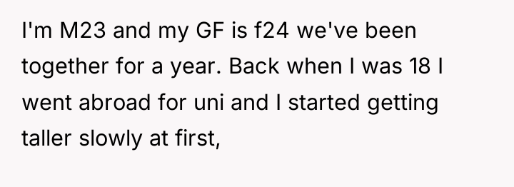 I'm M23 and my GF is f24 we've been together...
