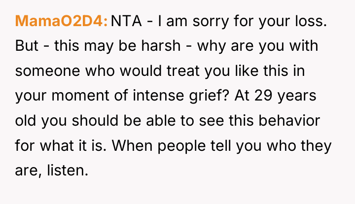 MamaO2D4 NTA - I am sorry for your loss. But...