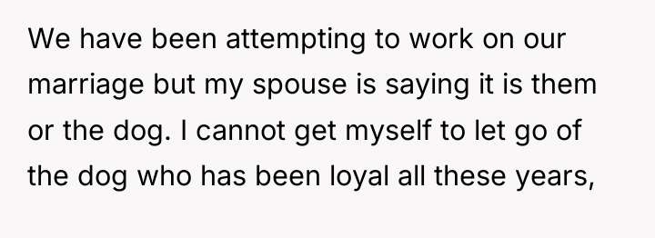 We have been attempting to work on our marriage but...