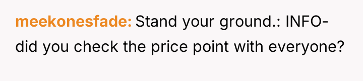 meekonesfade Stand your ground.: INFO- did you check the price...