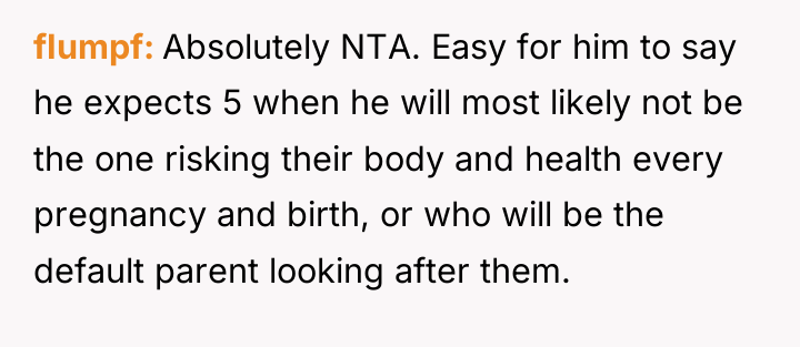 fIumpf Absolutely NTA. Easy for him to say he expects...