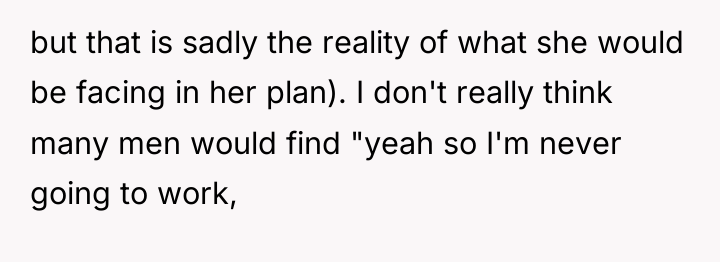 but that is sadly the reality of what she would...