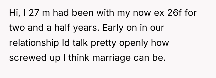 Hi, I 27 m had been with my now ex...