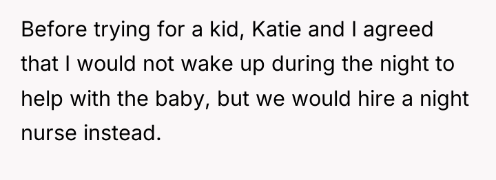 Before trying for a kid, Katie and I agreed that...