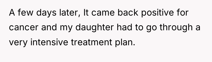 A few days later, It came back positive for cancer...