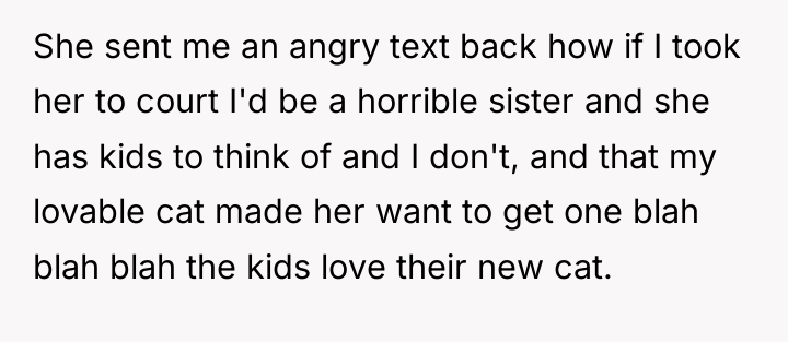 She sent me an angry text back how if I...
