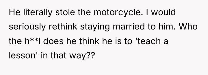 He literally stole the motorcycle. I would seriously rethink staying...