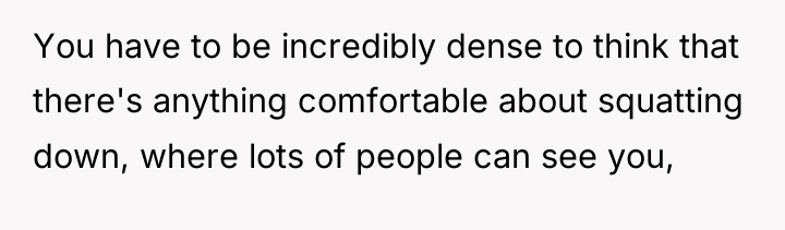 You have to be incredibly dense to think that there's...