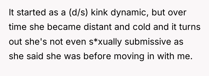 It started as a (d/s) kink dynamic, but over time...