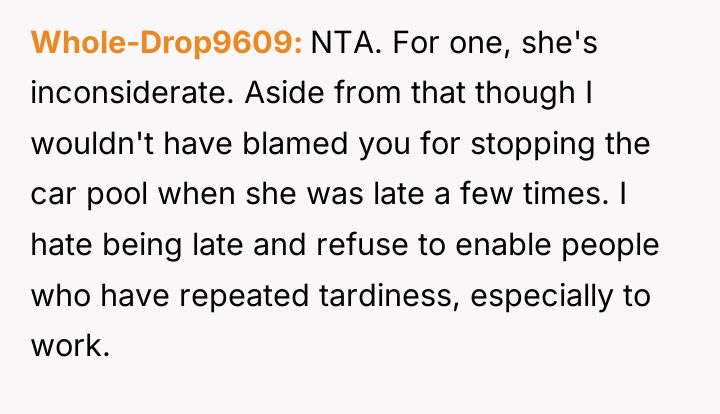 Whole-Drop9609 NTA. For one, she's inconsiderate. Aside from that though...