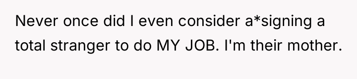 Never once did I even consider a*signing a total stranger...