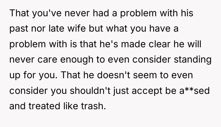 That you've never had a problem with his past nor...
