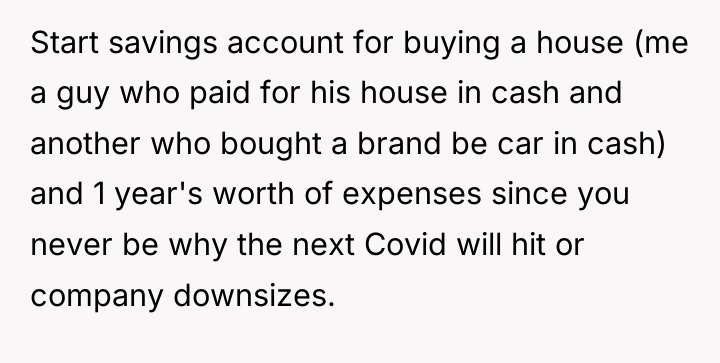 Start savings account for buying a house (me a guy...