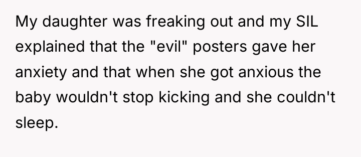My daughter was freaking out and my SIL explained that...