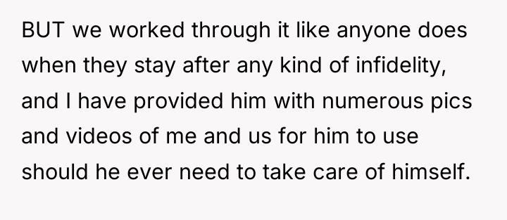 BUT we worked through it like anyone does when they...