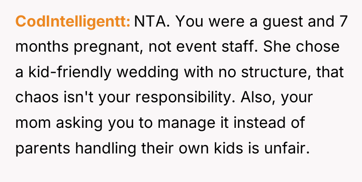CodIntelligentt NTA. You were a guest and 7 months pregnant,...