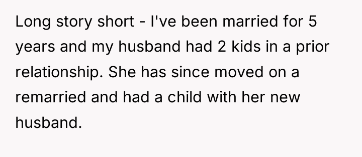 Long story short - I've been married for 5 years...