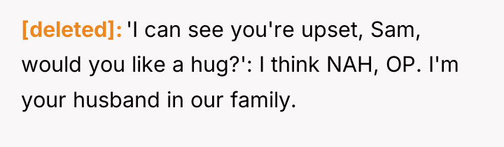 [deleted] 'I can see you're upset, Sam, would you like...