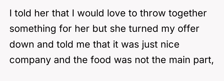 I told her that I would love to throw together...