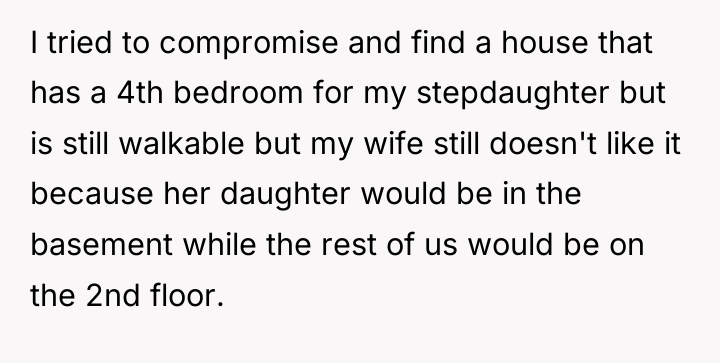 I tried to compromise and find a house that has...