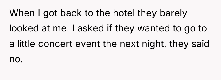 When I got back to the hotel they barely looked...