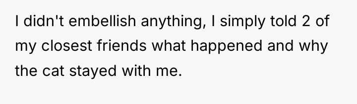 I didn't embellish anything, I simply told 2 of my...