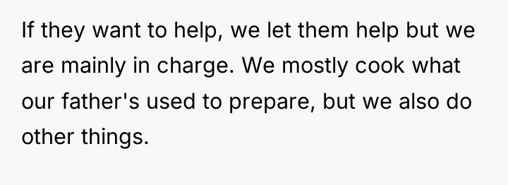 If they want to help, we let them help but...