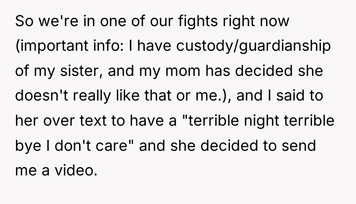 So we're in one of our fights right now (important...
