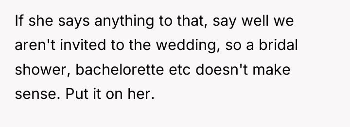 If she says anything to that, say well we aren't...
