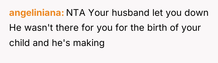 angeliniana NTA Your husband let you down He wasn't there...