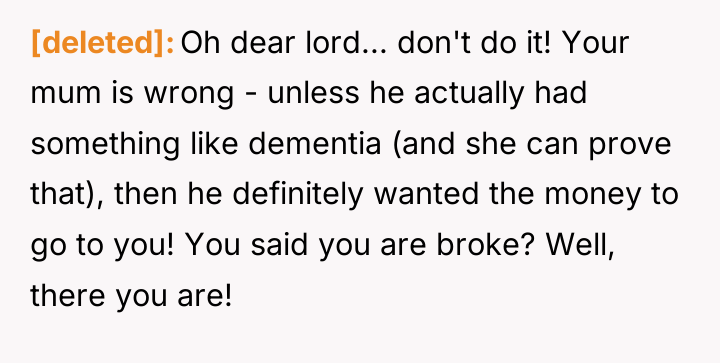 [deleted] Oh dear lord... don't do it! Your mum is...