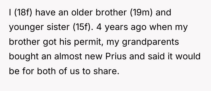 I (18f) have an older brother (19m) and younger sister...