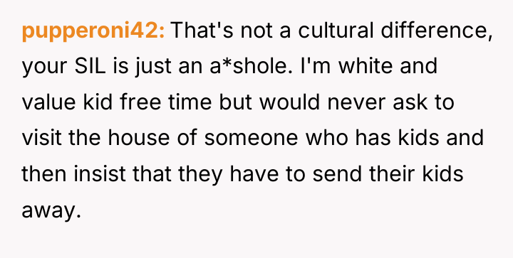 pupperoni42 That's not a cultural difference, your SIL is just...