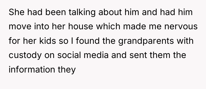 She had been talking about him and had him move...