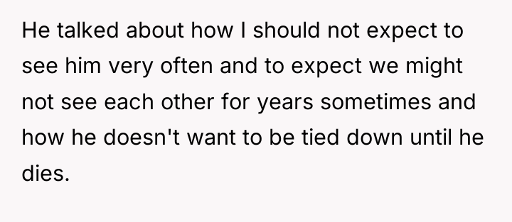 He talked about how I should not expect to see...