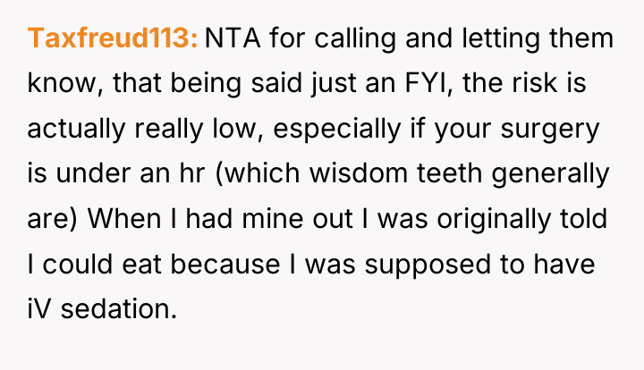 Taxfreud113 NTA for calling and letting them know, that being...