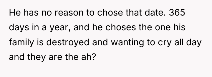 He has no reason to chose that date. 365 days...