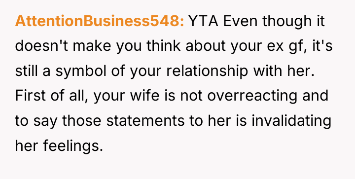 AttentionBusiness548 YTA Even though it doesn't make you think about...