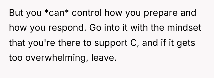 But you *can* control how you prepare and how you...
